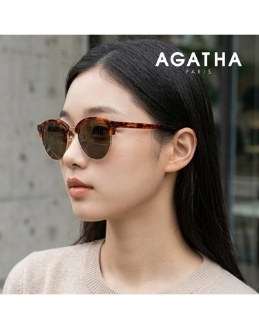 아가타 AG E103S C3 라운드 하금테 뿔테 패션 선글라스