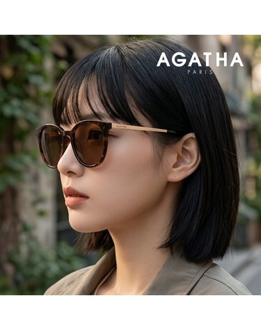 아가타 AG E105S C2 라운드 오버사이즈 뿔테 패션 선글라스