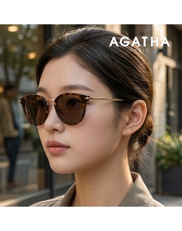 아가타 AG E106S C2 캣아이 콤비 뿔테 패션 선글라스