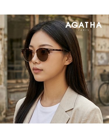 아가타 AG E109S C2 라운드 하금테 오버사이즈 패션 선글라스
