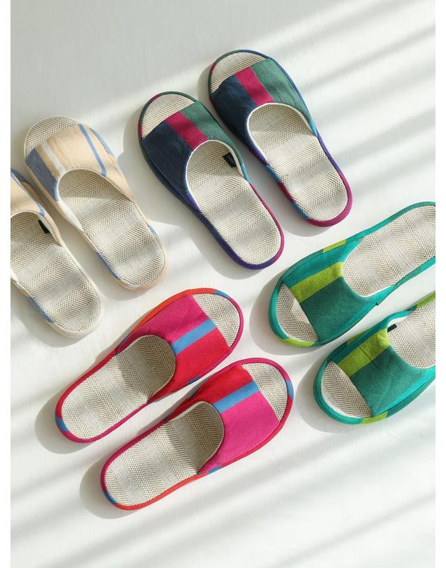 오리고 [gift package] 린넨 층간소음 쿠션 실내화 4colors / 2size 착용컷