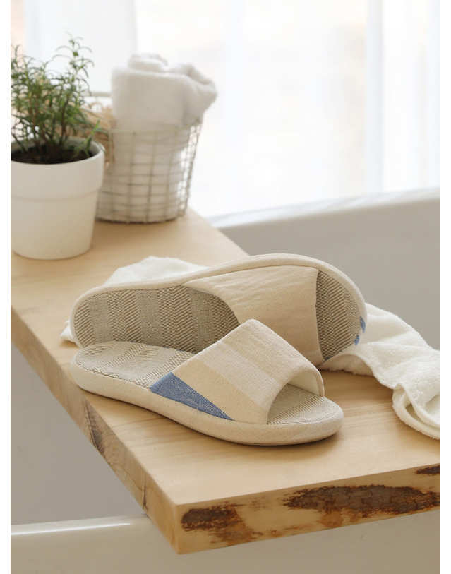 오리고 [gift package] 린넨 층간소음 쿠션 실내화 4colors / 2size 착용컷