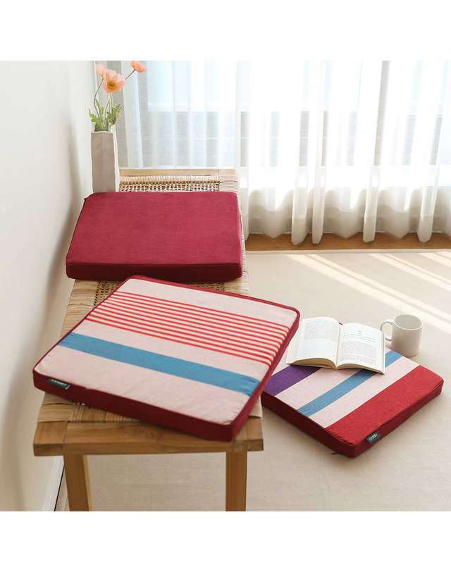 오리고 오가닉면 사각 방석 40x40cm - 3colors 착용컷