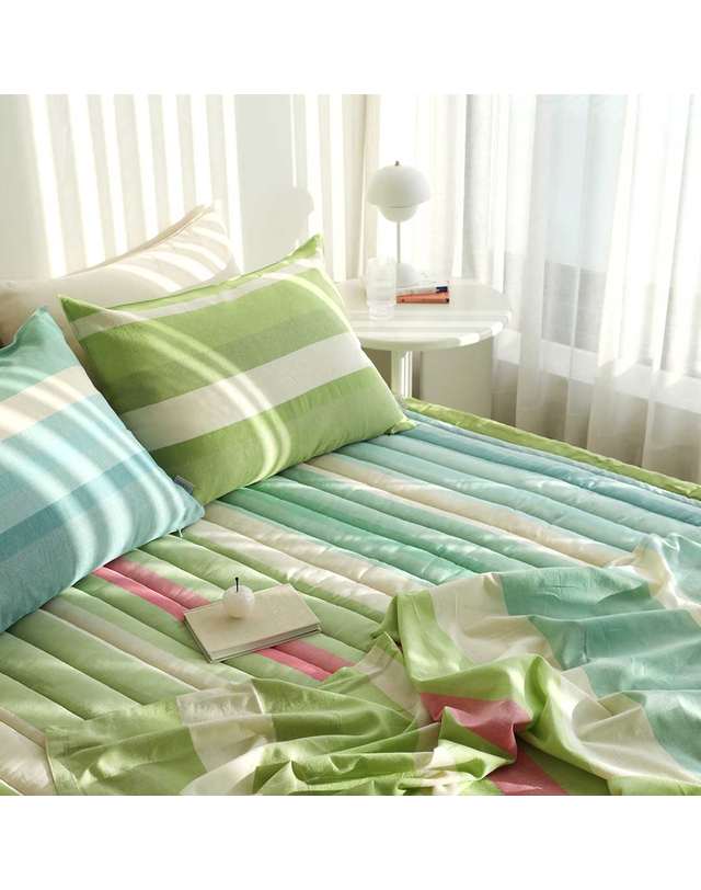 오리고 20수 면 누빔 침대패드 선샤인리브즈 SS/Q 착용컷
