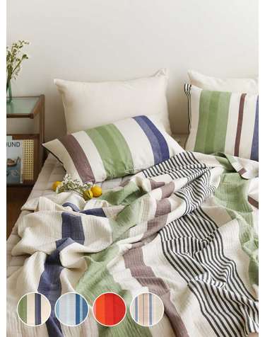 3중직 면거즈 홑이불 겸 스프레드 S/Q  4 colors