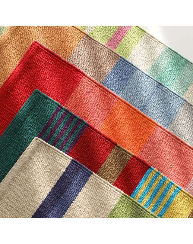 오리고 핸드메이드 면 발매트 겸 다용도 러그 5color 2 size 착용컷
