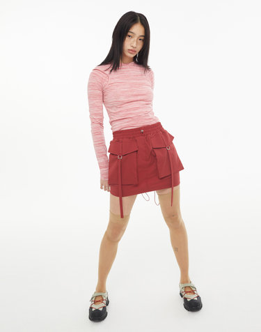 쿄 스왈로 카고 미니 스커트 레드