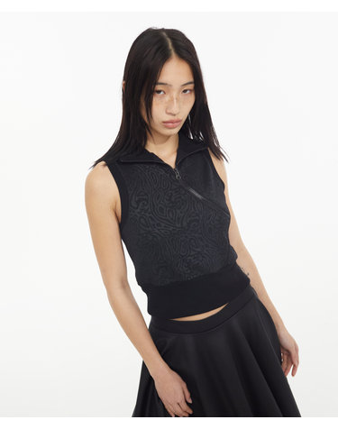쿄  다이아그놀 카라 집 베스트 블랙