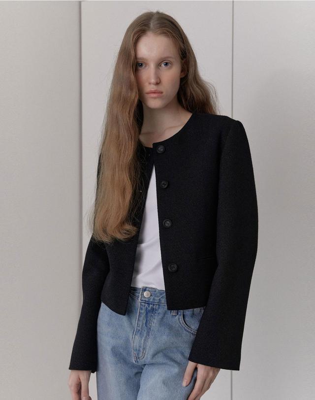38컴온커먼 [21차] Classic Tweed Jacket (Black) 착용컷