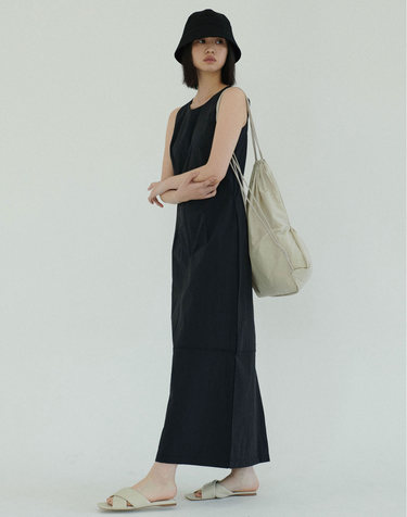 [22차] Nylon Sleeveless Dress (Black)