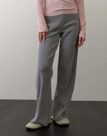 [7차] Big corduroy banding pants (Melange grey)