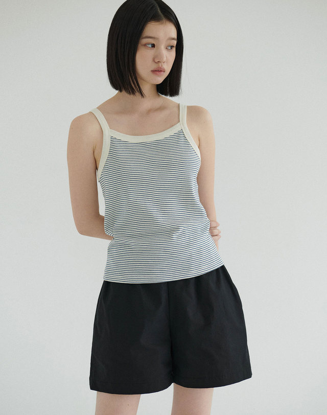 38컴온커먼 [28차] Stripe Rib Sleeveless (Ivory) 착용컷
