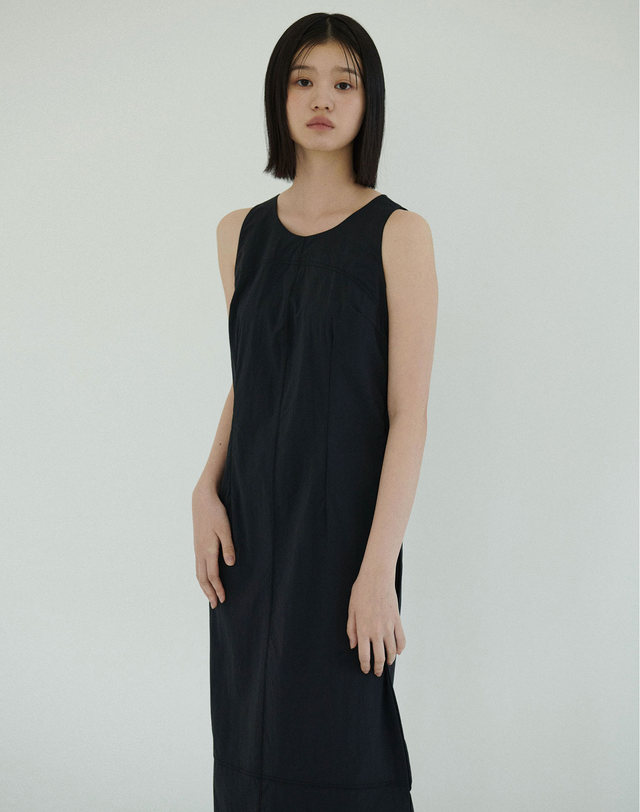 38컴온커먼 [22차] Nylon Sleeveless Dress (Black) 착용컷