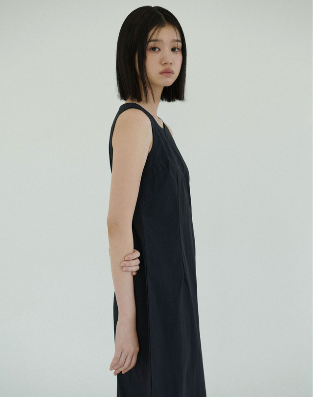 38컴온커먼 [22차] Nylon Sleeveless Dress (Black) 착용컷