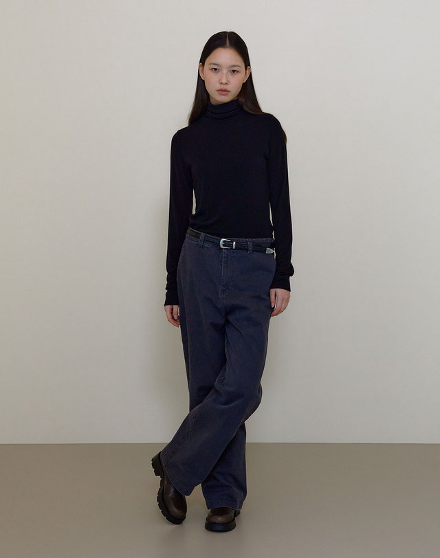 38컴온커먼 [8차 11/21 예약배송] Classic Turtle neck T-shirts (Black) 착용컷