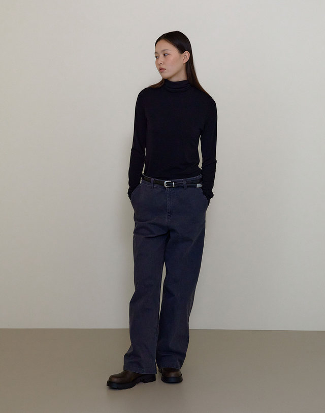 38컴온커먼 [8차 11/21 예약배송] Classic Turtle neck T-shirts (Black) 착용컷
