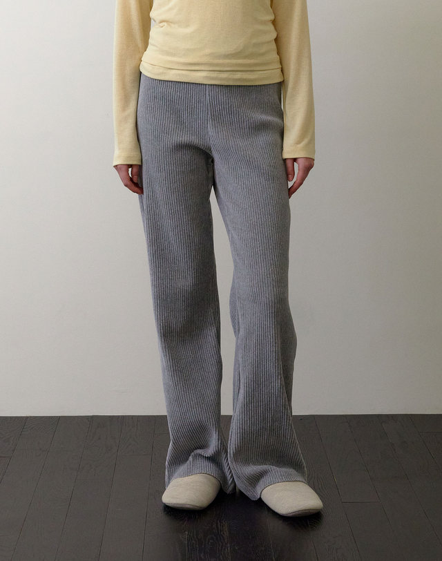 38컴온커먼 [7차] Big corduroy banding pants (Melange grey) 착용컷