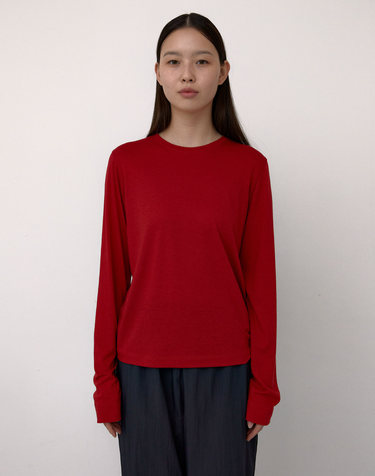 [23차] Tencel Long Sleeve T-Shirts (Red)