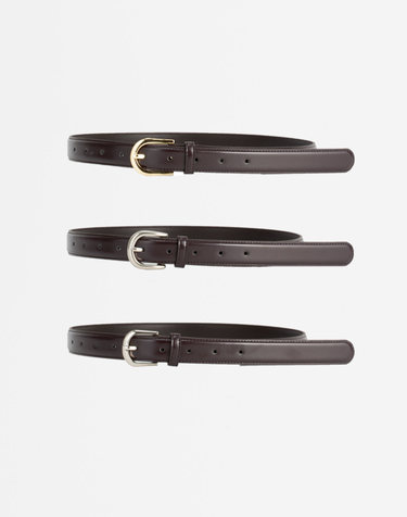 25mm Basic Faux Leather Belt (Brown)