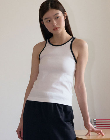 Pipe line sleeveless (White)
