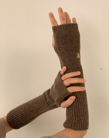 Cashmere hand warmer (Dark Brown)