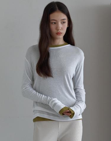 [14차] Sheer Touch Long Sleeve (White)