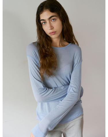 [16차] Sheer Touch Long Sleeve (Sky Blue)