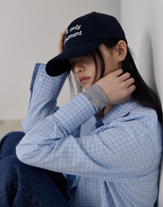 38컴온커먼 Comfy Over Check Shirts (Blue) 착용컷