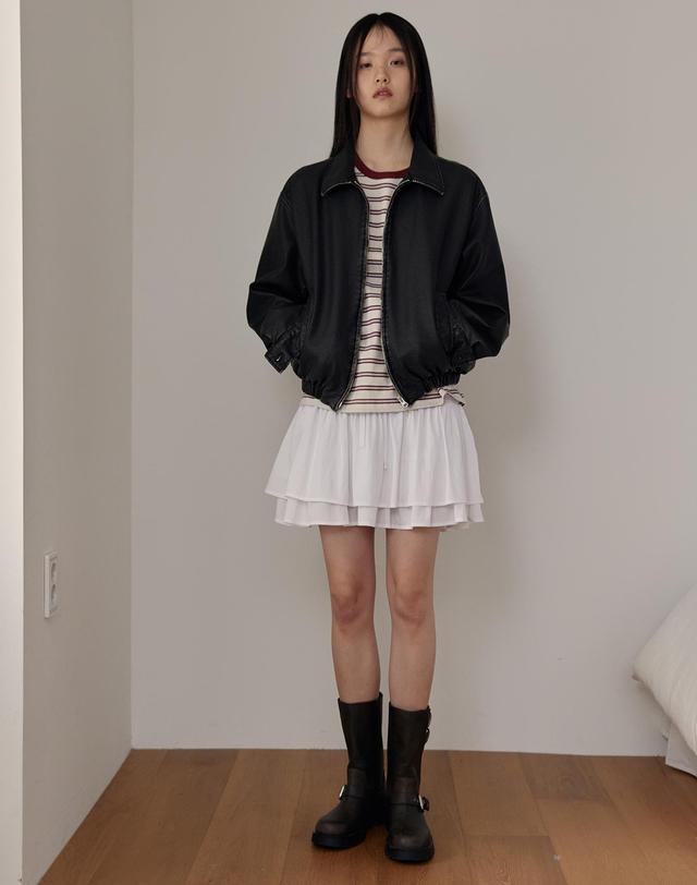 38컴온커먼 Tiered Mini Skirts (White) 착용컷