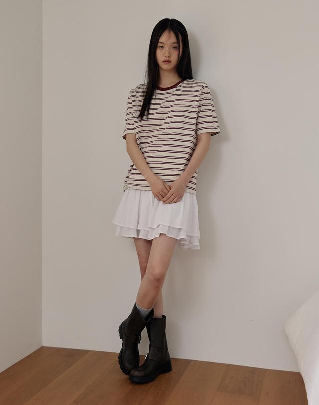 38컴온커먼 Tiered Mini Skirts (White) 착용컷