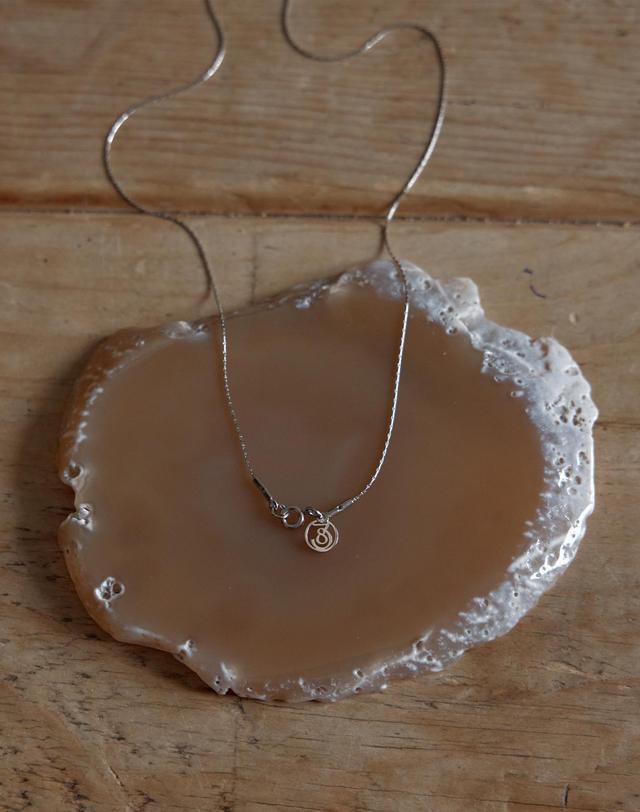 38컴온커먼 Slim Glow Surgical Necklace (Silver) 착용컷
