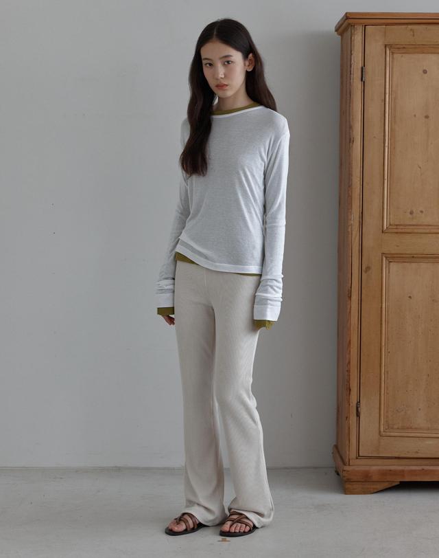 38컴온커먼 [14차] Sheer Touch Long Sleeve (White) 착용컷