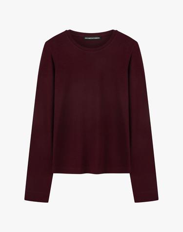 Silky Touch Slim Long Sleeve (Burgundy)