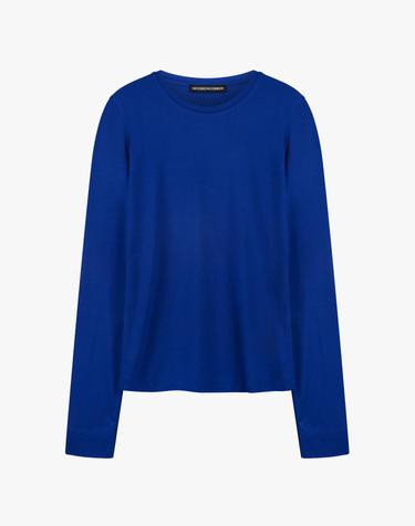Silky Touch Slim Long Sleeve (Blue)