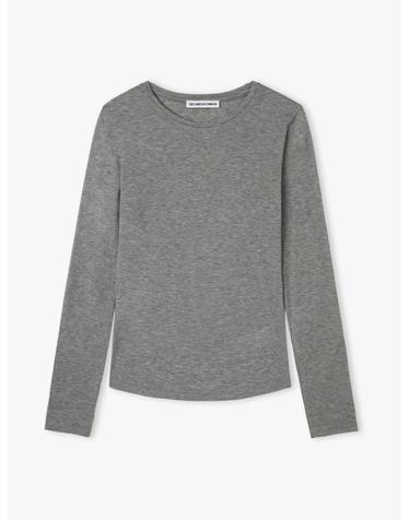 38컴온커먼 Sheer Touch Slim Long Sleeve (Melange Gray)