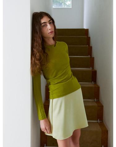 [1차] Sheer Touch Slim Long Sleeve (Olive)