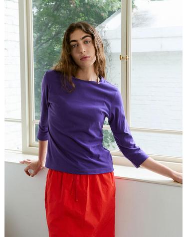 [2차] Cotton 3/4 Sleeve T-Shirts (Purple)