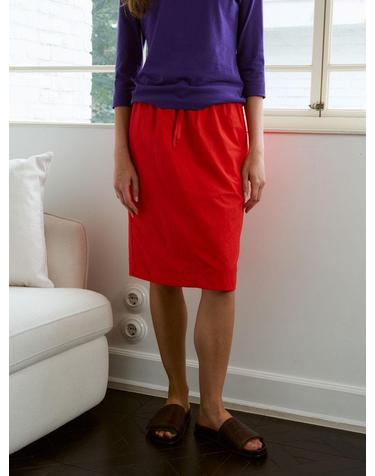 [1차] Nylon Drawstring Banding Skirts (Red)