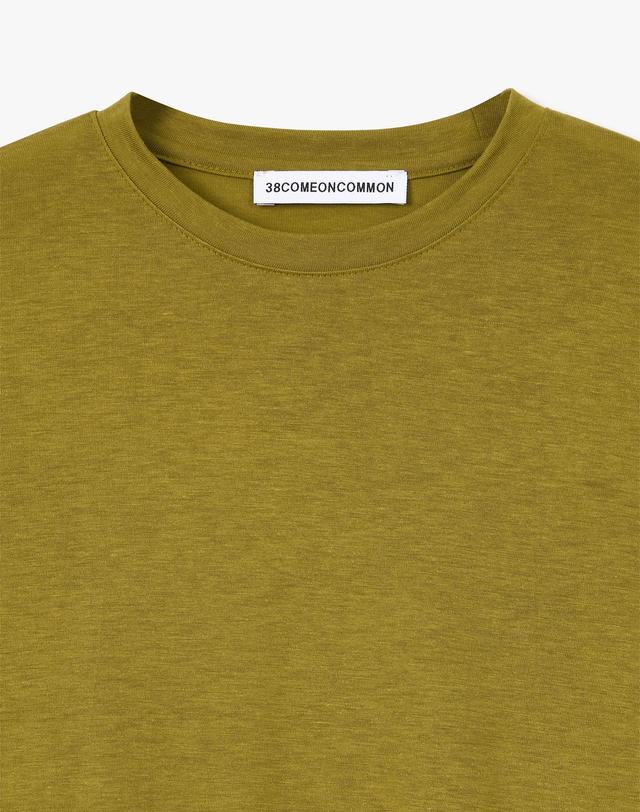 38컴온커먼 [2차] Tencel Long Sleeve T-Shirts (Olive) 연두 착용컷
