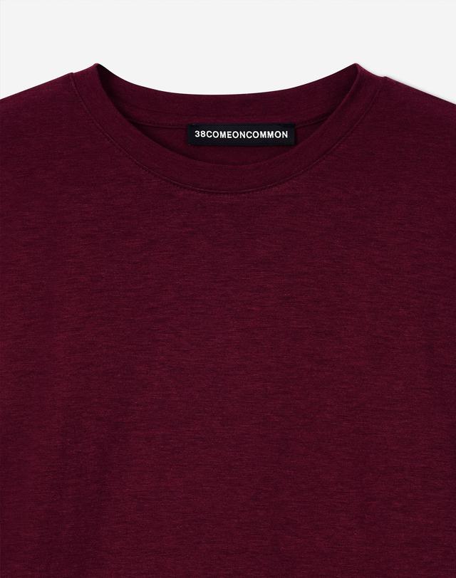 38컴온커먼 Tencel Long Sleeve T-Shirts (Burgundy) 브라운 착용컷
