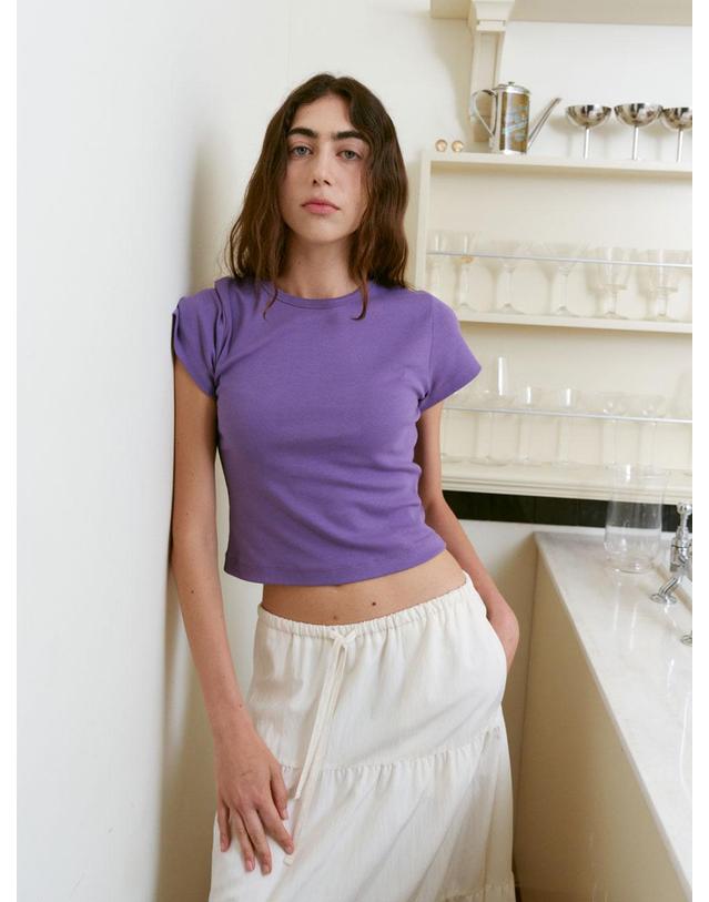 38컴온커먼 Slim 90s T-Shirts (Purple) 착용컷