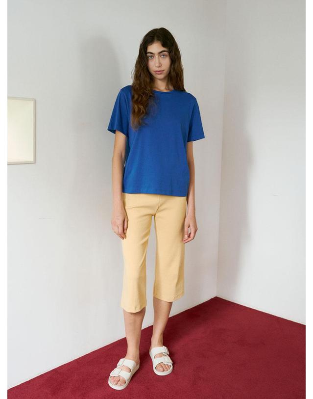 38컴온커먼 Regular Light Cotton T-Shirts (Blue) 블루 착용컷