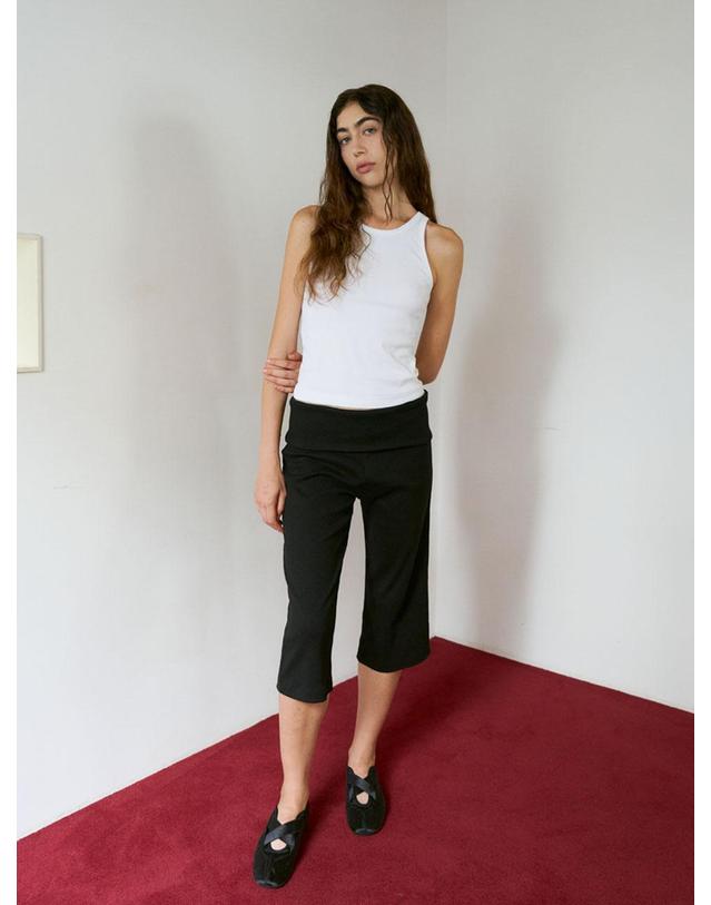 38컴온커먼 Slim Rib Cotton Sleeveless (White) 화이트 착용컷