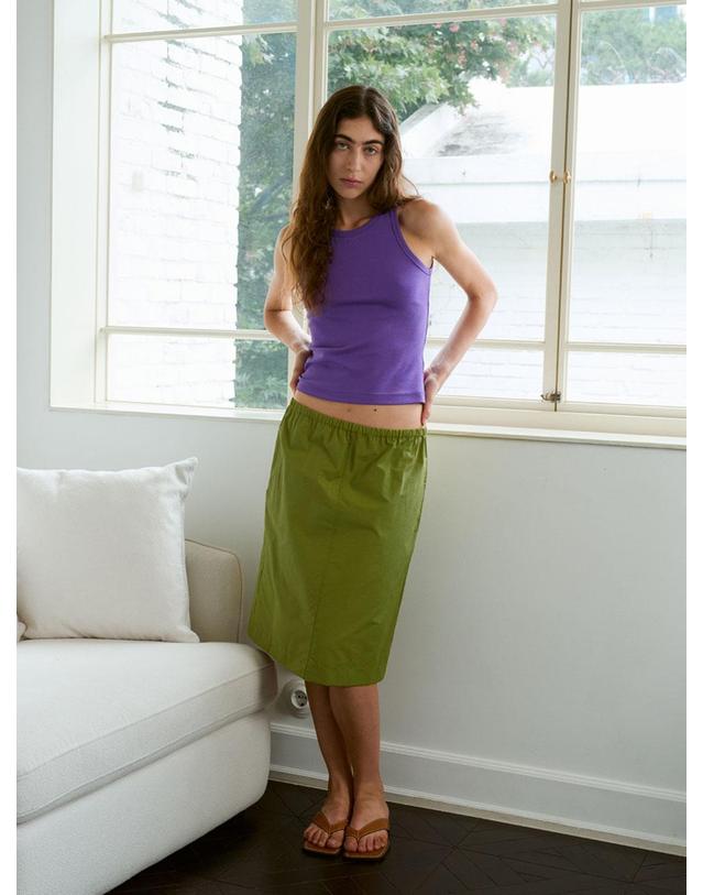 38컴온커먼 [1차] Nylon Drawstring Banding Skirts (Olive) 그린 착용컷
