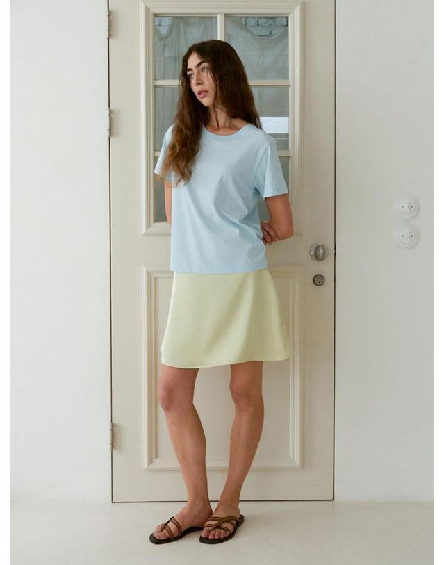 38컴온커먼 Satin Flared Mini Skirts (Lime) 착용컷
