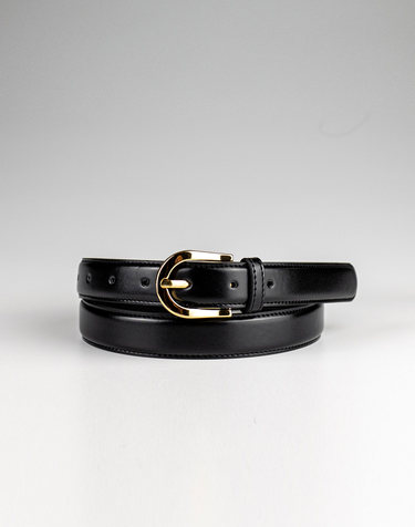 [19차] 25mm Basic Faux Leather Belt (Gold)