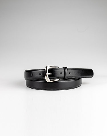 [19차] 25mm Basic Faux Leather Belt (Silver M)