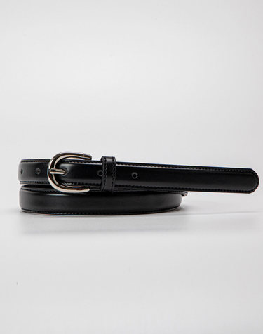 [5차] Volume Faux Leather Belt 20mm (Silver)