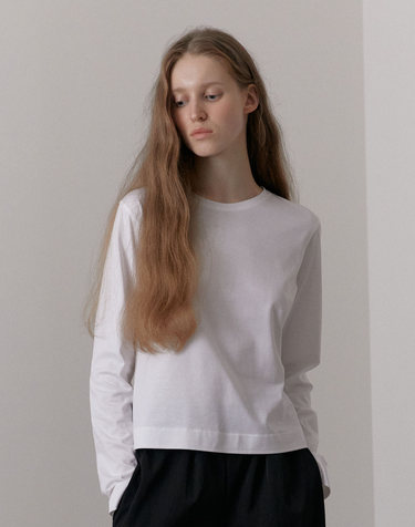 [34차] Silket Essential Long Sleeve T-Shirts (White)