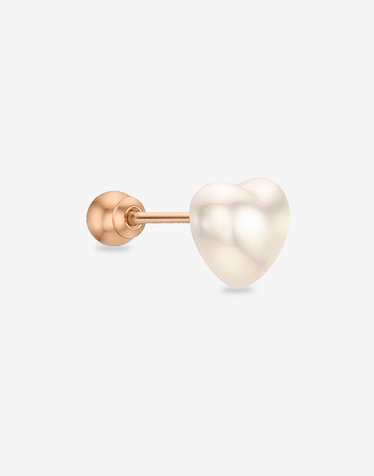 14K 로라 하트 진주 피어싱 10mm